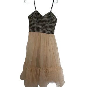 Shein Tweed Mesh Maxi formal dress sz M NWT